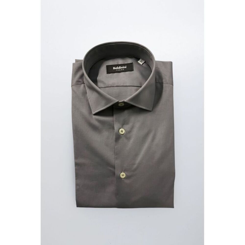 Baldinini Trend Gray Cotton Men Men's Shirt